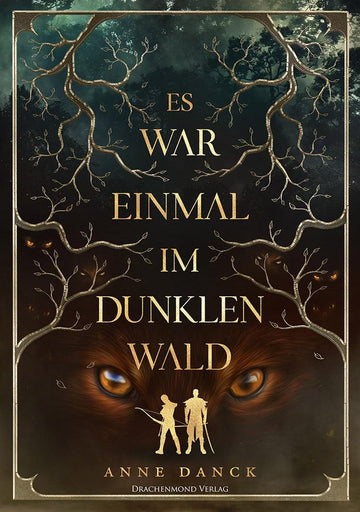 Das Cover zeigt im unteren Bildbereich das Augenpaar eines Wolfes. Davor sind die Silhouetten von zwei Menschen, einer mit einem Schwert in der Hand, der andere mit Pfeil und Bogen. Im Hintergrund ist ein Wald abgebildet. Umrandet wird das Cover von einem Rahmen, von dem Zweige über das Cover ranken. Der Titel steht in großen Buchstaben vor dem Bild.